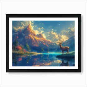 Deer In The Forest Art Print