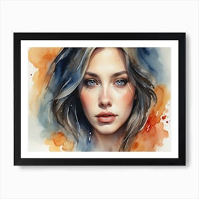 Watercolor Of A Woman 3 Art Print