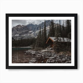 Wilderness Lake Cabin Art Print