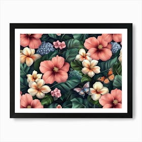 Seamless Floral Pattern Art Print