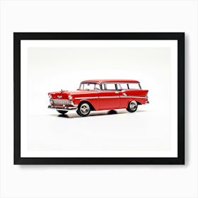 Toy Car 55 Chevy Nomad Red Art Print