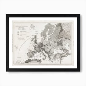 The Principal Features Of Europe Art Print
