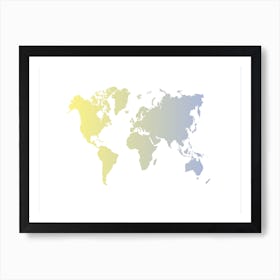 World Map 21 Art Print