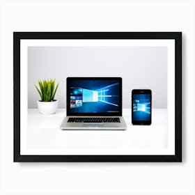 Device Notebook Technology Contraption Blank Mobile Tablet Pad Isolated Phone Communicatio (15) Poster