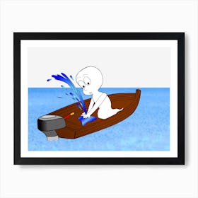 Ghost In A Boat Art Print