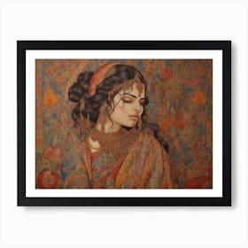 Potrait of an Indian woman Art Print