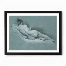 Reclining Nude, Back View, John Trumbull Art Print