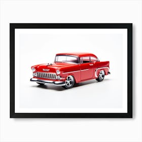 Toy Car 55 Chevy Bel Air Gasser Red Art Print