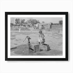 A Well, Water Supply For About A Dozen Families At Mays Avenue Camp, Oklahoma City, Oklahoma Art Print