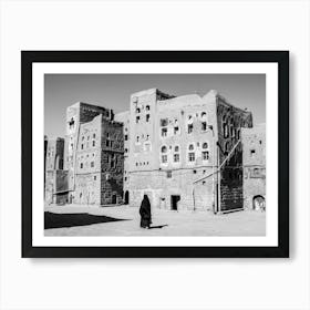 Woman walking the streets in Yemen Art Print