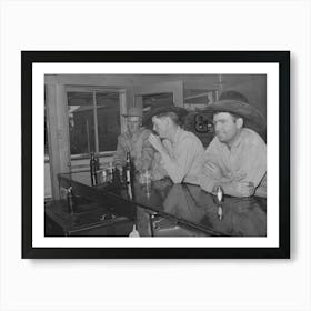 Cowboys In Beer Parlor, Alpine, Texas By Russell Lee Art Print