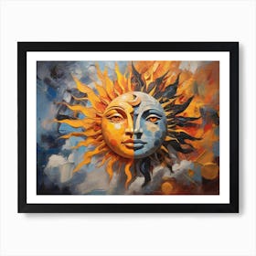 Sun and Moon 10 Art Print