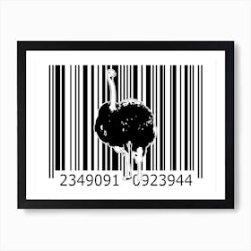 Funny Barcode Animals Art Illustration In Painting Style 086 Art Print