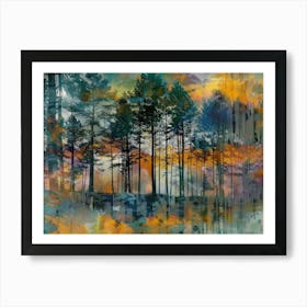 Vintage Forest Photo Collage 2 Art Print