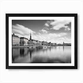 Black And White Photograph Of Stockholm Art Print