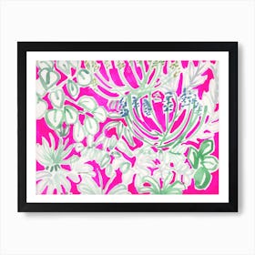 Bright Pink Spring Floral Art Print