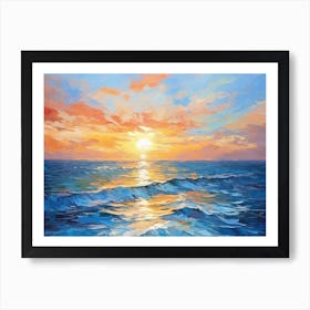 Sunset On The Sea Art Print