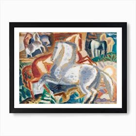 Horses In Landscape, Leo Gestel Art Print