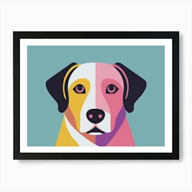 Labrador Dog Portrait Illustration Art Print