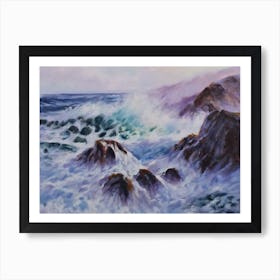 Crashing waves Art Print