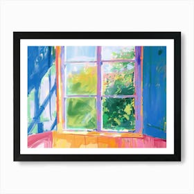 Home From The Window View Painting 4 Art Print