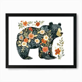 Little Floral Grizzly Bear 3 Poster