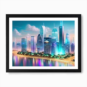 Futuristic Cityscape 50 Art Print