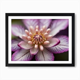Purple Clematis Flower Art Print