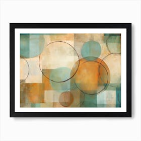 Abstract Circles Canvas Print 1 Art Print