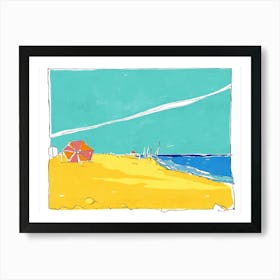 Blue Sky And Sandy Beach  Art Print
