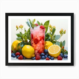 Citrus Oasis A Symphony Of Refreshment Art Print