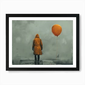 Man With A Balloon Art Print