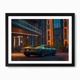 Car In Front Of A Building Art Print