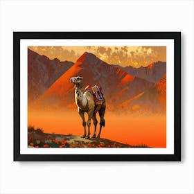 Camel In The Desert 23 Art Print