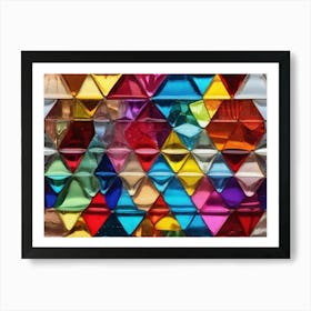 Colorful Triangles 2 Art Print