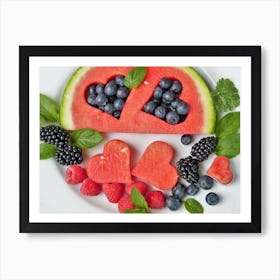 Heart Shaped Watermelon Poster