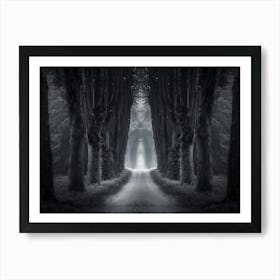 Dark Forest Path Art Print