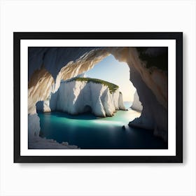 White Cliffs Cave Standing On The Mediterranean Coast Art Print