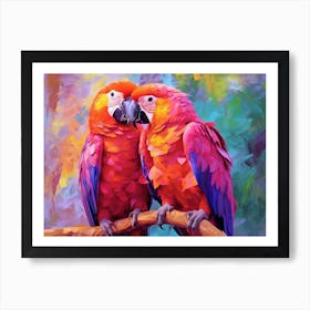 Two Parrots Art Print