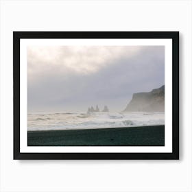 Black Sand Beach in Vik Iceland  Art Print