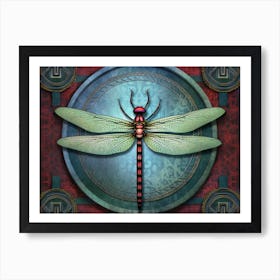 Dragonfly Eastern Pondhawk Colourful 2 Art Print