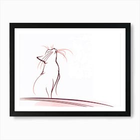 Cat Looking Up Art Print