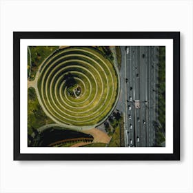 Aerial view of Park Portello in Milan Art Print