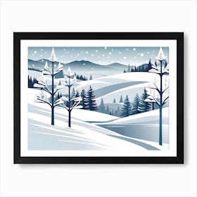 Christmas snow 5 vector art Poster