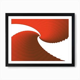 Spiral Red White Background Art Print