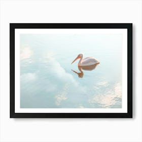 A Pelican In The Calm River Poster