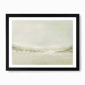 Neutral Calm - Neutral Greige Abstract Landscape Painting Art Print