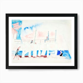 Pier With Four Figures, Charles Demuth Poster