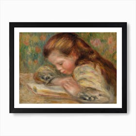 Child Reading, Pierre Auguste Renoir Art Print