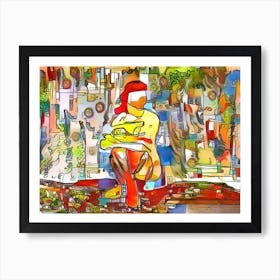 Woman In A City Art Print